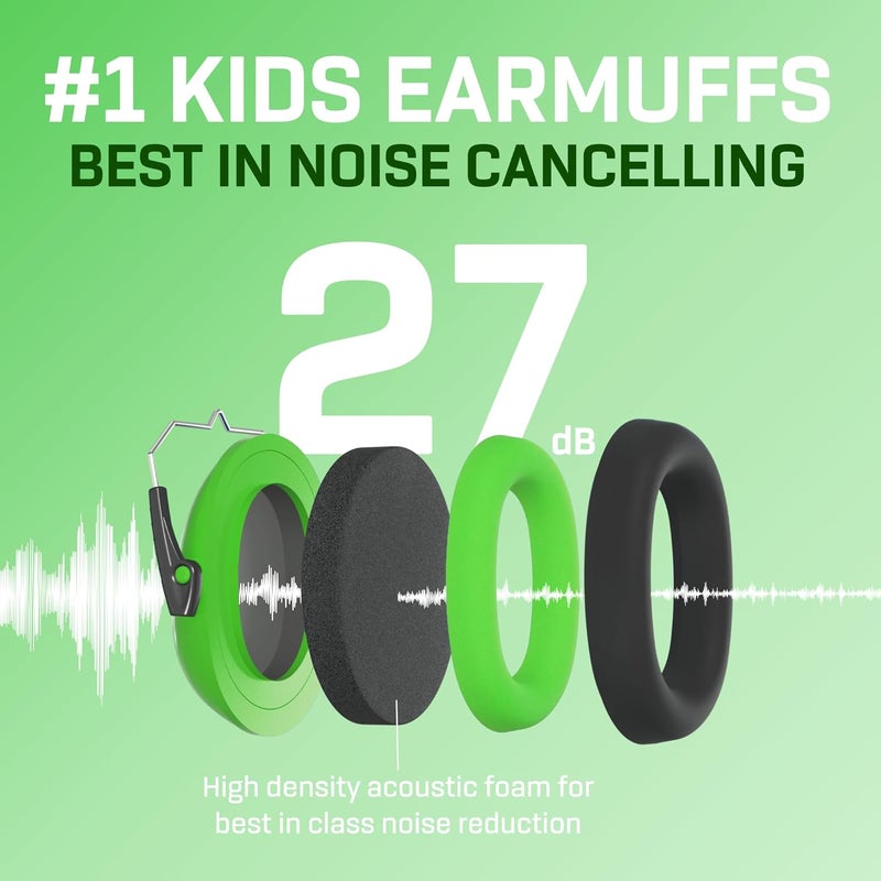 Vanderfields Hearing Protection Ear Muffs - Over 33 dB (2K Hz) Broad Noise Cancelling Sound Reduction Earmuffs for Kids 3-12 - Image 3